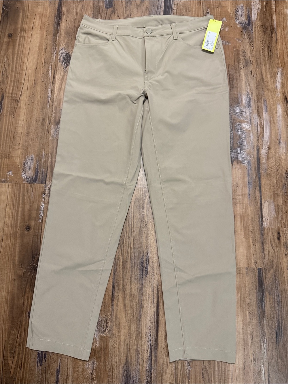 Men's Straight-Leg Tan Pants